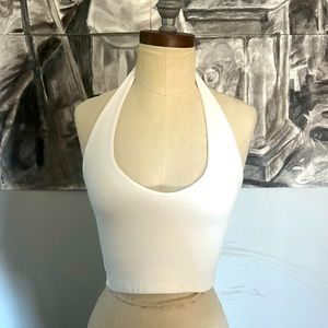 Brandy Melville ✿ White Halter Top